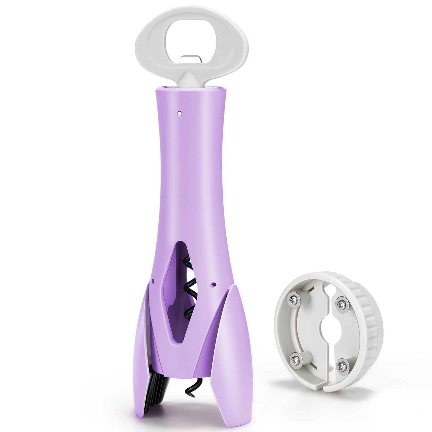 IPOW Wine Bottle Opener with Foil Cutter Easy to Use, Effortless Cork Removal - Purple